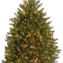National Tree Company Pre-Lit Artificial Mini Christmas Tree, Green, Dunhill Fir, White Lights, Includes Stand, 4 Feet