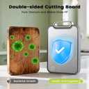 Titanium Cutting Board for Kitchen, Cutting Boards Non Toxic Double Sided Metal Pure Titanium and Wheat Straw PP Chopping Board Food Grade Easy to Clean Large Size 16"*10"*0.9"(Grey) (Gray)