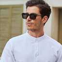 STGATN Retro Square Polarized Sunglasses for Men, UV400 Protection Sun Glasses, Trend Acetate Frame Shades