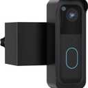 TECKNET No-Drill Mount for Blink Video Doorbell 1st & 2nd Gen, Anti-Theft Security Bracket with Rain Cover, Unobstructed View & Sensor, Easy Apartment Installation,Black