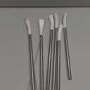 OUTXE Anti Wrinkle Straw 6 Pcs, Flat Wide Drinking Straw for Stanley Cup 40 oz 30 oz, Reusable Wrinkle Free Long Stainless Steel Metal Straw for Lip with Cleaning Brush and Carrying Bag, Cream Pink, 10mm