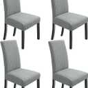 NORTHERN BROTHERS Dining Chair Covers Set of 4, Stretch Parson Chair Covers, Slipcovers, Light Grey