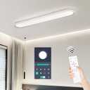 47.1 Inch Dimmable Metal LED Ceiling Light,Slim, Edge Lit - 65W Full Spectrum Linear Ceiling Lamps,3000-6500K Modern Ultra Thin Low Profile Light Fixture for Kitchen, Home & Office Hallway (Dimmable (Memory Function,CRI 97+))