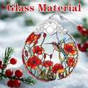 Hummingbird Ornament  Christmas Decoration & Christmas Ornament; Stained Glass Holiday Decoration (Holiday Present, Bauble Present, Gift Idea, Gift Exchange) | Heirloom Keepsakes