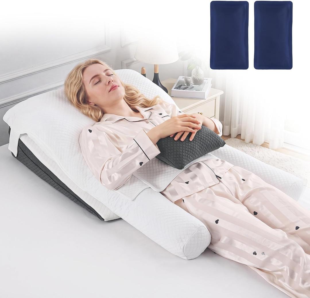 ROYALAY Wedge Pillow Set for After Surgery, Adjustable Pillow for Sleeping
