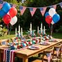 2 x 6 Pcs 1.38" Mini Taper Candle Rings Wreaths 4th of July Small Artificial Taper Candle Holder Wreath Candle Ring Wreath for Independence Day Farmhouse Home Candlesticks Table Centerpieces Decor