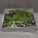 RoseCraft Green Christmas Ball Ornaments, 54 Pack Shatterproof Christmas Ornamnets for Christmas Tree Hanging Decorations Include Flower, for Home Indoor Holiday Party Xmas Decor.