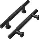 khtumeware 10 Pack 4 Inch(102mm) Drawer Handles Knurled Matte Black Cabinet Pulls Drawer Pulls Kitchen Hardware Kitchen Handles for Cabinets Cupboard Handles