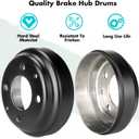 10L0L Yamaha Golf Cart Brake Repair Kit, Brake Hub Drums & Shoes & Spring kit fit Yamaha G14, G16, G19, G22 G&E 1994-2006 Models,OEM JU0-G6521-00-00, JN6-F5331-01-00, JN3-F5331-00