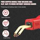 Car Plastic Welder, Vehicle Plastic Bumper Crack Repair Welder Gun Kit, 200PCS 4 Types Portable Automotive Hot Welding Staplers with Carry Case, Universal for SUV RV Truck