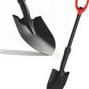 Shovel, Shovels for Digging, 33" Garden Shovel Heavy Duty with Ergonomic D-Grip, Small Spade Shovel for Camping, Edging, Off-Road, Metal Portable Mini Shovel with Fiberglass Shaft, Lightweight