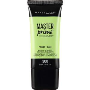 Maybelline Face Studio Master Prime Face Primer Makeup Base, Blur + Redness Control, 1 Count, 30 ml