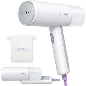 CLEVAST Travel Steamer for Clothes - Portable Handheld Garment Steamer for Clothing, Small Foldable Travel Size Fabric Wrinkle Remover, 30-Second Fast Heat Up, 1000W Powerful Steam Output, 120V Only