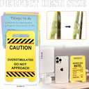 White Elephant Christmas Gifts- Caution Overstimulated Desk Sign, Funny Sticky Note Holder for Office Dcor, Stress Relief Office Prank Gift for Boss and Coworkers (combination2)