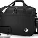 40x30x15cm Personal Item Travel Bag 16x12x6 inch Lightweight Gym Bag Foldable Duffle Bag Mens Water-resistant Weekender Bags for Women for Overnight Hospital Carry on Bags for Airplanes Black