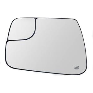 Left Driver Side Heated Convex Mirror Glass Replacement For 2019 2020 2021 Dodge Ram 1500 - Power Heated, with Backing Plate, Replace 68402036AA 68402037AA