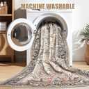 9x12 Area Rugs for Living Room - Large Carpet Ultra Thin Soft Washable Oriental Vintage Floral Distressed Rug Big Indoor Carpets for Bedroom Nursery Dorm Home Decor Aesthetic - Multi