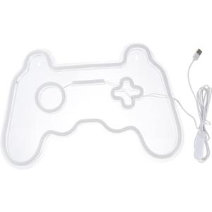 1Pc Game Controller Neon Lamp Creative LED Light for Gaming Room Decor USB Powered Controller Shaped Night Light for Bar Party and Home Decoration for Gamers