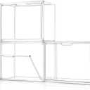 Purse Organizer for Closet, Purse Storage Organizer for Handbag Organizer, Clear Acrylic Display Case with Magnetic Door, Plastic Storage Bins for Book, Collectibles, Cosmetic (Pack of 3)