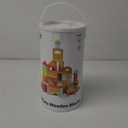 Pidoko Kids 100pcs Building Blocks for Toddlers 1-3, Wooden Blocks for Kids with Storage Bucket and Shape Sorter Lid Montessori Toys for 1 2 3 Year Old, Learning Toys for Preschool Girls and Boys