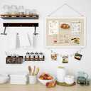 DOLLAR BOSS Bulletin Boards with Linen 1-Pack 16''X 12'' Double-Sided Cork Board for Walls Wood Framed Bulletin Boards, Small Pin Board for Home Kitchen Office Decorative Hanging 10 Pushpins (White)