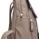 KKXIU Quilted Trendy Leather Backpack Purse for Women and Ladies Shoulder Travel Daypacks Bags (Khaki)