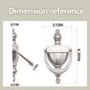 SANATO Nickel Door Knocker Hardware Door Knockers for Front Door, 6.2 inch Height (6.2" Height, Nickel)