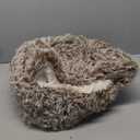 CATISM Plush Hooded Cat Bed, Calming Nest, Self-Warming Cave, Cozy Pod for Indoor Cats or Small Dogs, Removable Washable Cove With Non-Slip Bottom (21.0"L x 21.0"W x 15.0"Th, coffee)