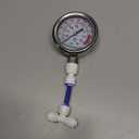 Malida Stainless Water Pressure Test Gauge, Water Pressure Detector for Aquarium Meter 0-1.6MPa 0-220psi Reverse Osmosis System Pump with 1/4.