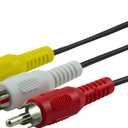 GE Composite Audio/ Video Cable, 6 ft. RCA Style Plugs 3-Male to 3-Male,, for TV, VCR, DVD, Blu Ray, Video Game System, Satellite, and Home Theater Receivers, 33608