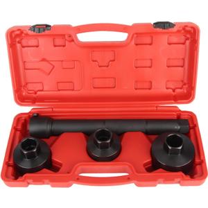 4 Pcs Steering Rack Tie Rod Tool Set, Inner Tie Rod Removal & Installer Kit with 3 Interchangeable Heads 30-45mm, Universal Axial Joint Remover for Car Truck SUV