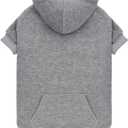 Grey Medium Dog Sweater - Soft Brushed Fleece Dog Clothes with Pocket