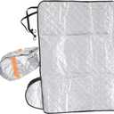 Car Windshield Cover Large Size with Straps, Frost and Snow Sunshield for Vehicle, UV and Heat Resistant Front Window Protector for All-Season Automotive Use