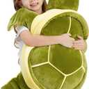 28 inch Big Green Sea Turtle Stuffed Animals Giant Soft Plush Toys, Large Ocean Turtle Plushies Body Pillow, Gifts for Kid Boys, Girls, Girlfriend, Birthday, Valentine's, Christmas