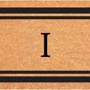 Calloway Mills 152962436I Black Border 24" x 36" Monogram Doormat, (Letter I)