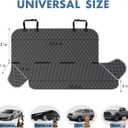 NECKORY Backseat Cover for Dogs, Waterproof and Non-Slip Pet Bench Seat Covers, Car Seat Protector for Back Seat, Universal Size Rear Car Seat Cover Fits Cars, Trucks and SUVs, M-Charcoal Grey&Grey
