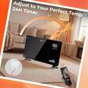 SUNDATE Convection Heater Wifi Control, Indoor Space Heater, 1500W Electric Heating with Remote Control, Digital Display, Fast Heating, 24H Timers for Living Room, Bedroom, Office Black