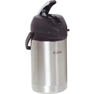 BUNN 2.5 Liter Lever-Action Airpot, Stainless Steel, 32125.0000