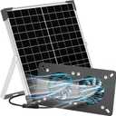 Voltset Solar Fan for Chicken Coop Outside 20W Solar Power Exhaust Fan for Outdoor with Solar Panel for Greenhouse Shed Pet Houses