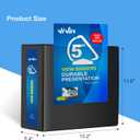 ViVin Durable 4 inch D Ring View Binder, Large 5" Slant-D Ring with 950-Sheet Capacity, Fit 8.5" x 11" Paper, 2 Pack(Black)