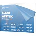 CALPALMY (2 Pack) 1/8" Thick Clear Acrylic Sheets - 24" x 36" Pre-Cut Plexiglass Sheets for Craft Projects, Signs, Display Cases, Sneeze Guard and More - Cut with Engraver, Power Saw or Hand Tools