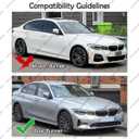 Front Lip Compatible with BMW G20 Base 3-Series 2019-2022, V Style Fits for 330e 330i, Bumper Air Dam Lower Chin Spoiler Splitter, Protection Body (Glossy Black)