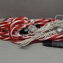 Joiedomi 12 Pcs Christmas Candy Cane Pathway Markers Lights, 16” Stakes Lights with Warm White, Waterproof Outdoor Decorations for Xmas Indoor and Outdoor Decorations Yard, Walkway, Lawn, Garden