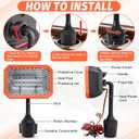 48V Golf Cart Heater Golf Cart Accessories, 400W Safe & Fast Heating Electric Heaters for Golf Cart, Battery Operated Heater with 360 Adjustable Angle Carbon Fiber Heating for Club Car/Yamaha/EZGO