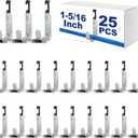 Zonon 25 Pcs 25 Pcs J Hooks for Hanging Metal J Hook Hangers Cable Support with Bat Wing Heavy Duty G60 Galvanized Steel Cable Hooks for Attaching Ceiling Wire Threaded Rod (1-5/16 Inch)