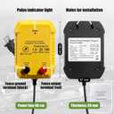 MorningRo Electric Wire Fence Kit, 25 Mile 110VAC 1 J Plug in Fence Charger with 3366 FT Polywire, 40 T Post Insulators, 20 Screw in Insulators for Pasture Farm Horse Cattle Poultry Fencing