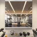 48" x24” 2 Pack Home Gym Mirrors, Large HD Frameless Tempered Glass, Full Body Wall Mount Mirrors for Home Gym, Yoga, Dance Studio, Workout, Silver Clamp Rail