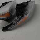 Headlights Assembly with bulbs Compatible with 2015 2016 2017 2018 Ford Focus Headlamp Replacement Chrome Housing Pair (15-18 Focus)