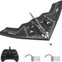 fisca RC Airplane Remote Control B-2 Spirit Stealth Bomber Plane, 2.4Ghz 2CH Foam Drone Ready to Fly Aircraft Toy for Kids and Adults