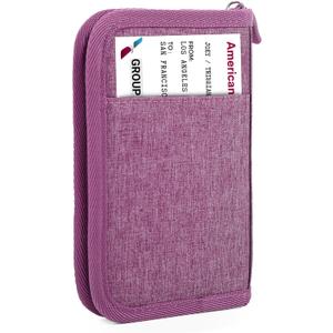 Single Passport Holder for Travel, RFID Travel Document Organizer for Women Waterproof Passport Wallet Men Portable Case for Cards, Boarding Pass, ID, Money, Tickets with Zipper